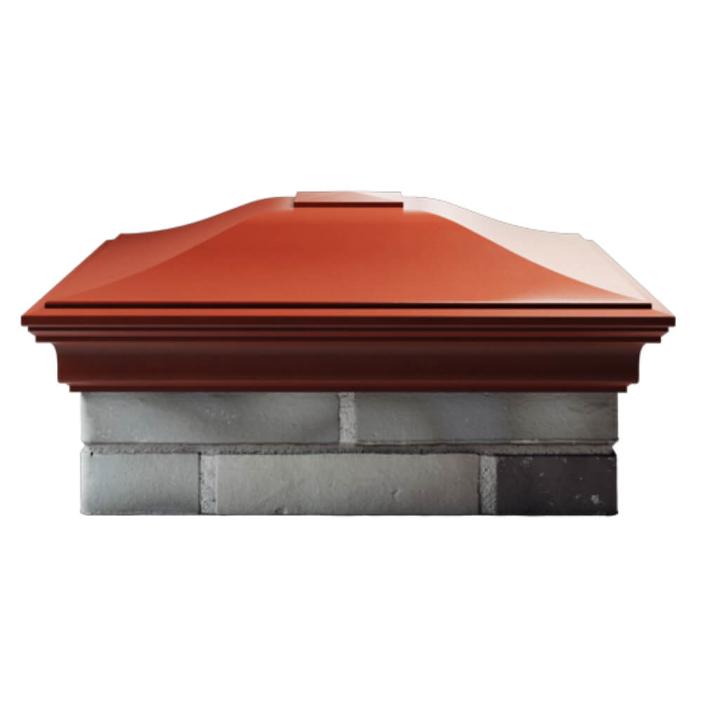 Колпак Zking Монблан Красный на столб 2х2 кирпича (515х515мм) в Евпатории фото