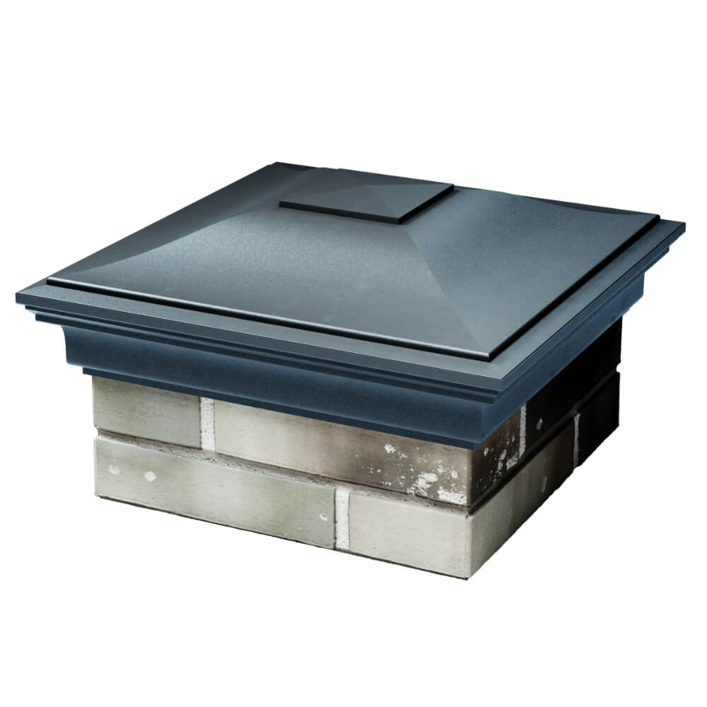 Колпак Zking Монблан Серый на столб 1.5х1.5 кирпича (385х385мм) в Евпатории фото