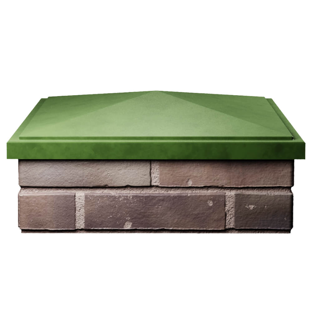Колпак Zking БонаМоно Зеленый на столб 2х2 кирпича (515х515, 530х530мм) Евпатория фото