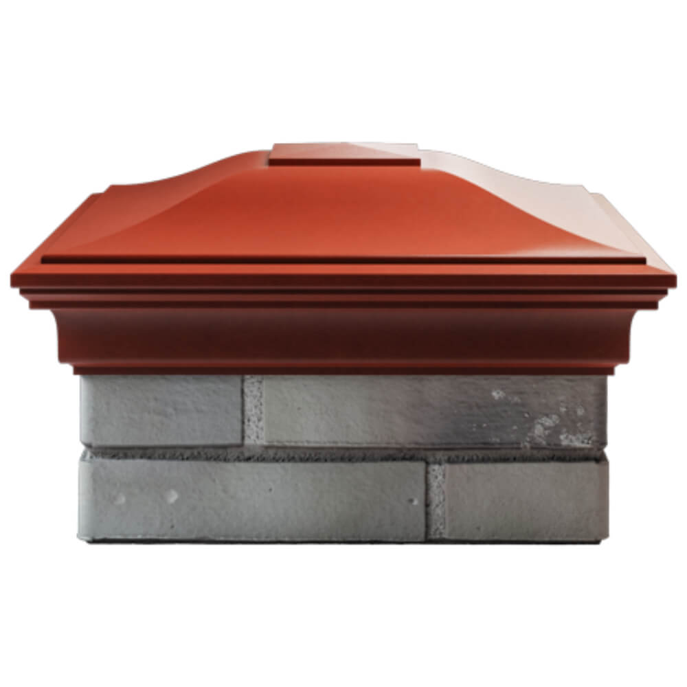 Колпак Zking Монблан Красный на столб 1.5х1.5 кирпича (385х385мм) Евпатория фото