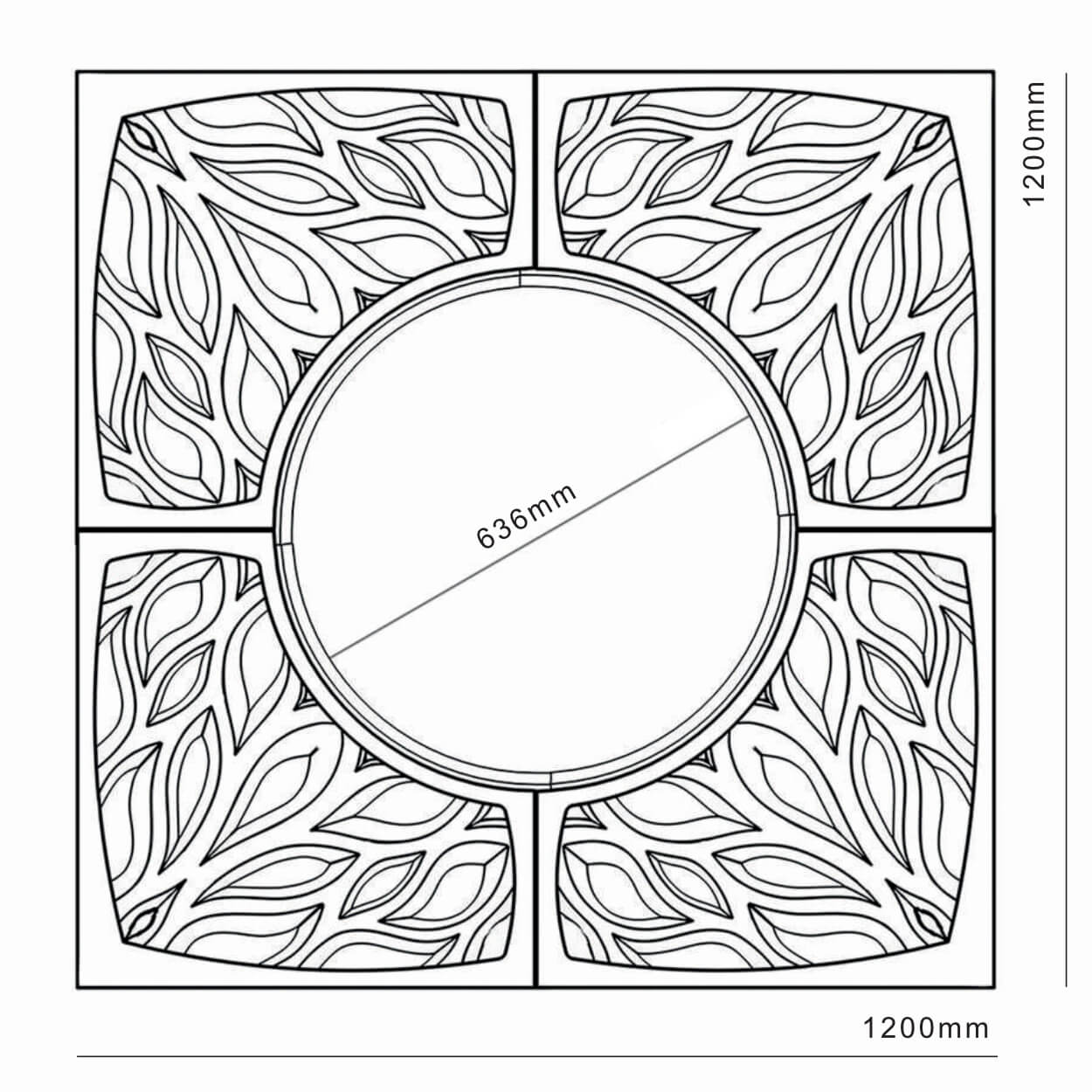 Приствольная решетка для дерева ZKING CRUST 1.2х1.2м Черная в Евпатории фото