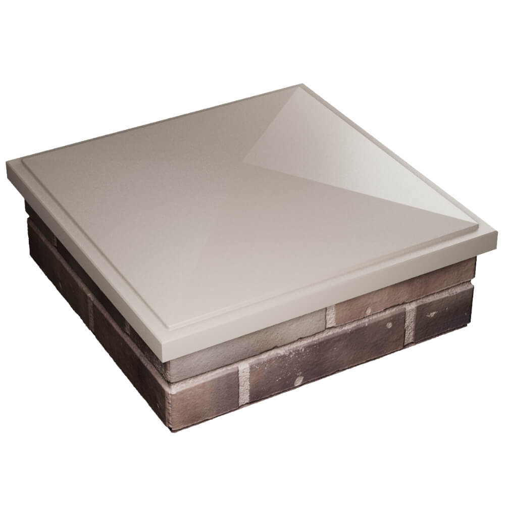 Колпак Zking БонаМоно Бежевый на столб 2х2 кирпича (515х515, 530х530мм) в Евпатории фото