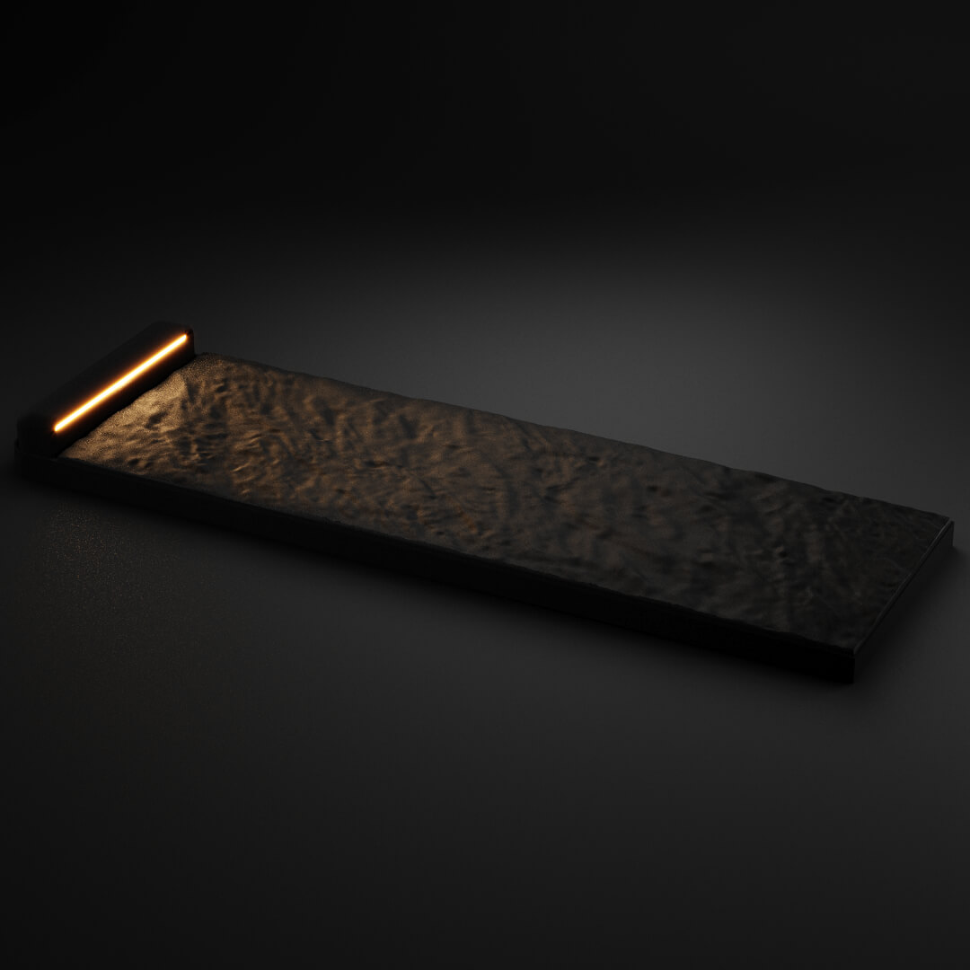 LED Светильник для шаговой плиты STONE Черный Сланец 330х75х98мм в Евпатории фото