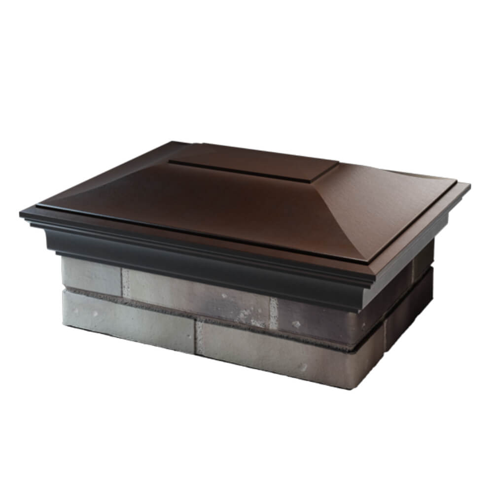 Колпак Zking Монблан Коричневый на столб 2х1.5 кирпича (515х385мм) в Евпатории фото