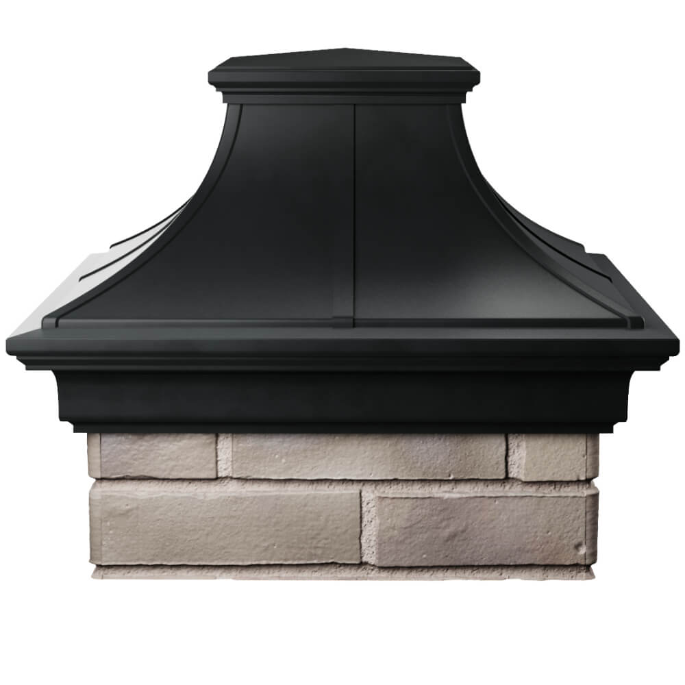 Колпак Zking Монблан Премиум Черный на столб 1.5х1.5 кирпича (385х385мм) Евпатория фото
