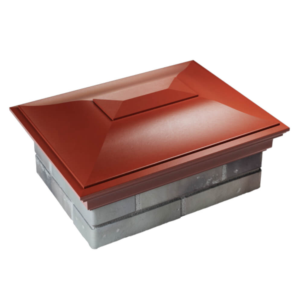 Колпак Zking Монблан Красный на столб 2х1.5 кирпича (515х385мм) Евпатория фото