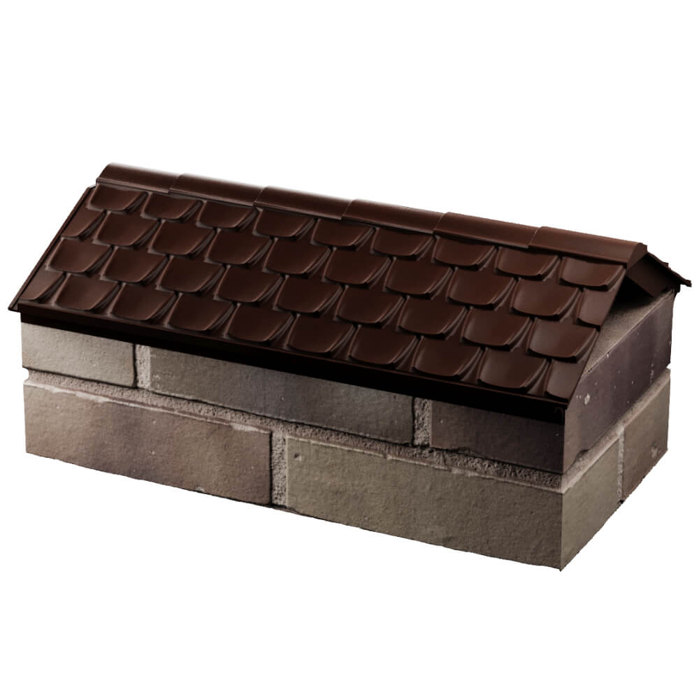 Парапет Zking Эльбрус Коричневый с посадкой на 1 кирпич (255мм) в Евпатории фото