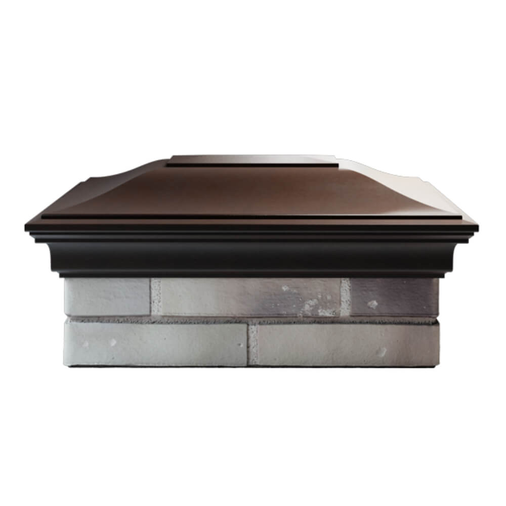 Колпак Zking Монблан Коричневый на столб 2х1.5 кирпича (515х385мм) в Евпатории фото