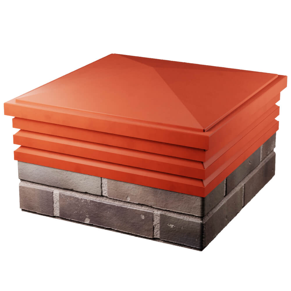 Колпак Zking Бона ХайТек Красный на столб 2х2 кирпича (513х513мм) в Евпатории фото