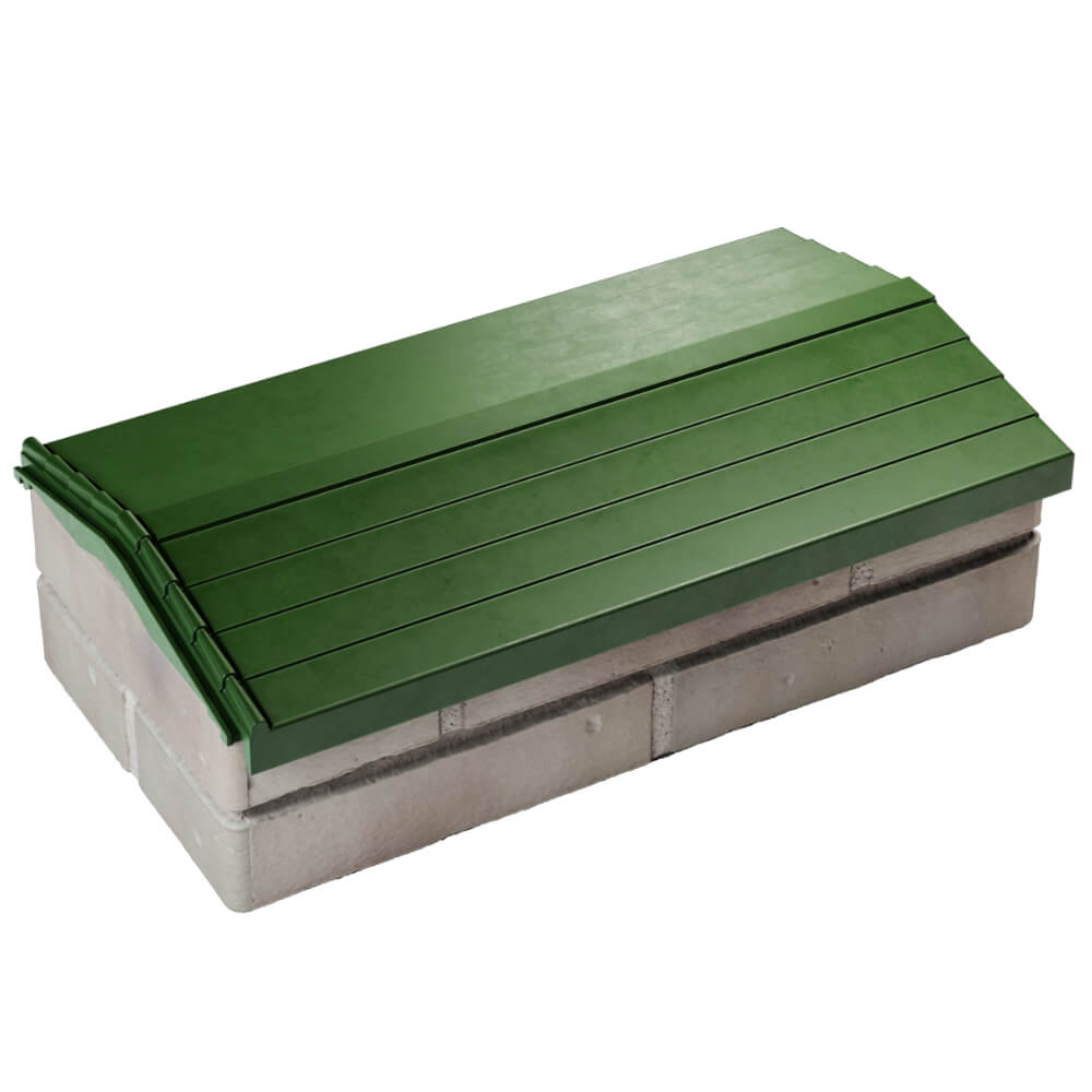 Парапет Zking Бона ХайТек Зеленый с посадкой на 1 кирпич (200/225/255мм) в Евпатории фото