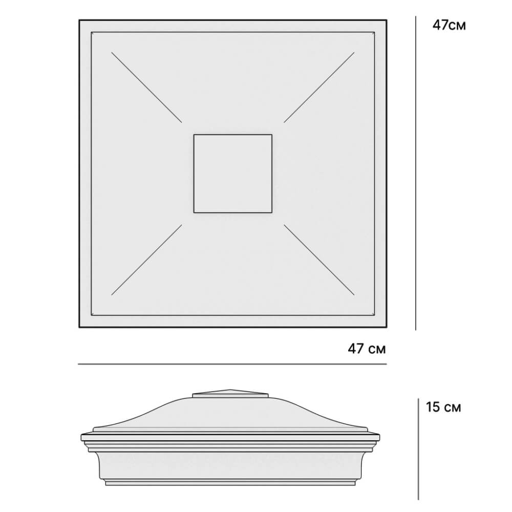 Колпак Zking Монблан Коричневый на столб 1.5х1.5 кирпича (385х385мм) в Евпатории фото