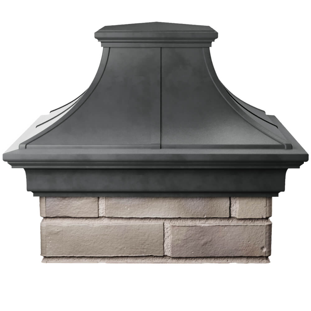 Колпак Zking Монблан Премиум Серый на столб 1.5х1.5 кирпича (385х385мм) Евпатория фото