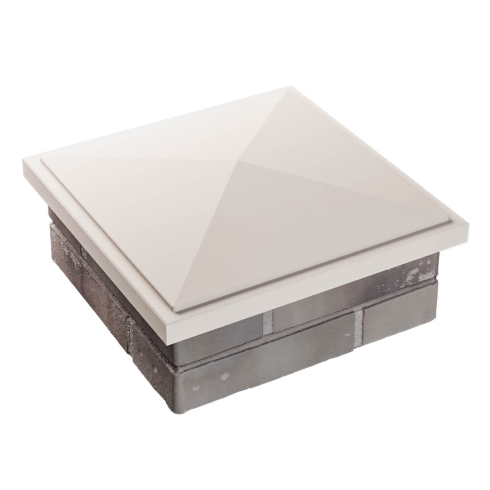 Колпак Zking БонаМоно Бежевый на столб 1.5х1.5 кирпича (385х385, 400х400мм) в Евпатории фото