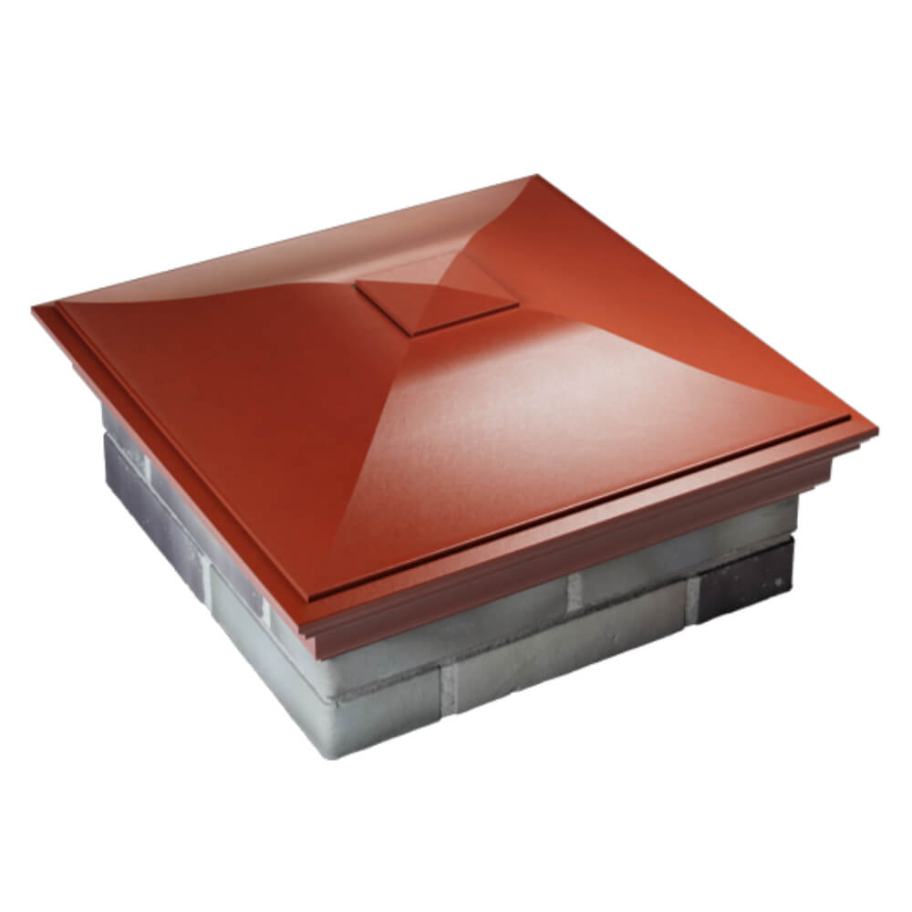 Колпак Zking Монблан Красный на столб 2х2 кирпича (515х515мм) Евпатория фото