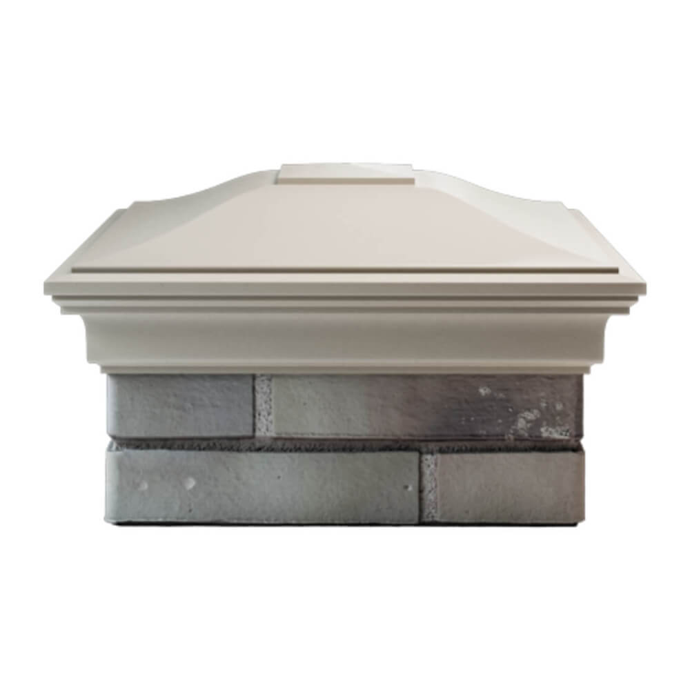 Колпак Zking Монблан Бежевый на столб 1.5х1.5 еврокирпича 0.7НФ (355х355мм) Евпатория фото