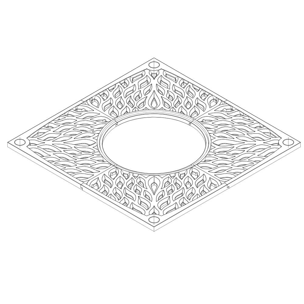 Приствольная решетка для дерева ZKING CRUST 2х2м Черная в Евпатории фото