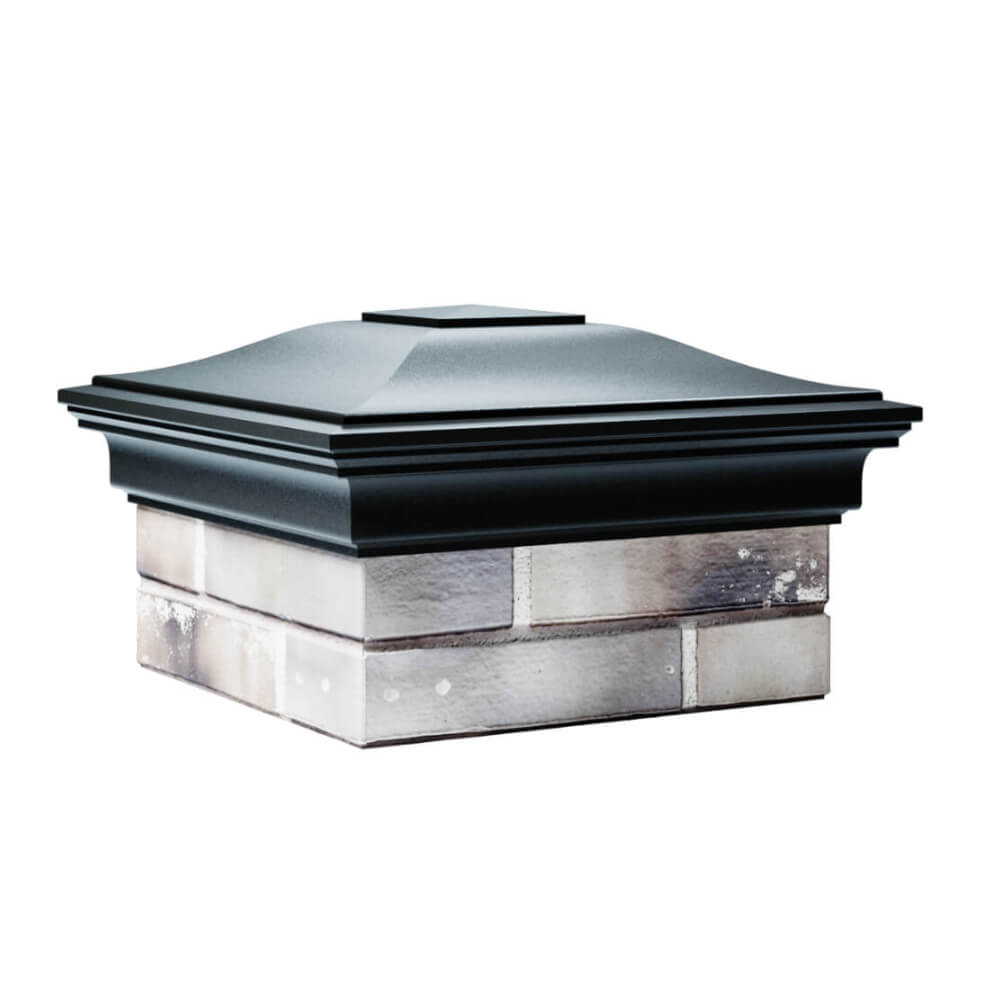 Колпак Zking Монблан Черный на столб 1.5х1.5 еврокирпича 0.7НФ (355х355мм) в Евпатории фото