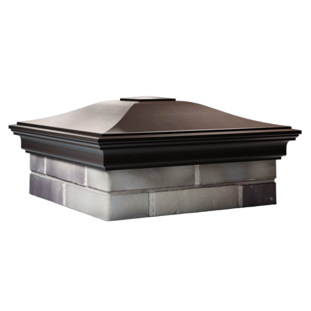 Колпак Zking Монблан Коричневый на столб 2х2 кирпича (515х515мм) в Евпатории фото