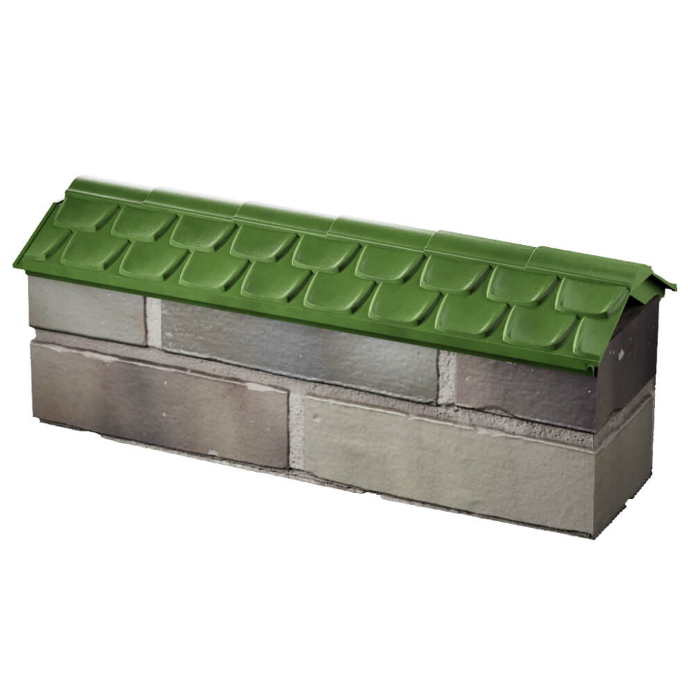 Парапет Zking Эльбрус Зеленый с посадкой на 0.5 кирпича (130мм) в Евпатории фото