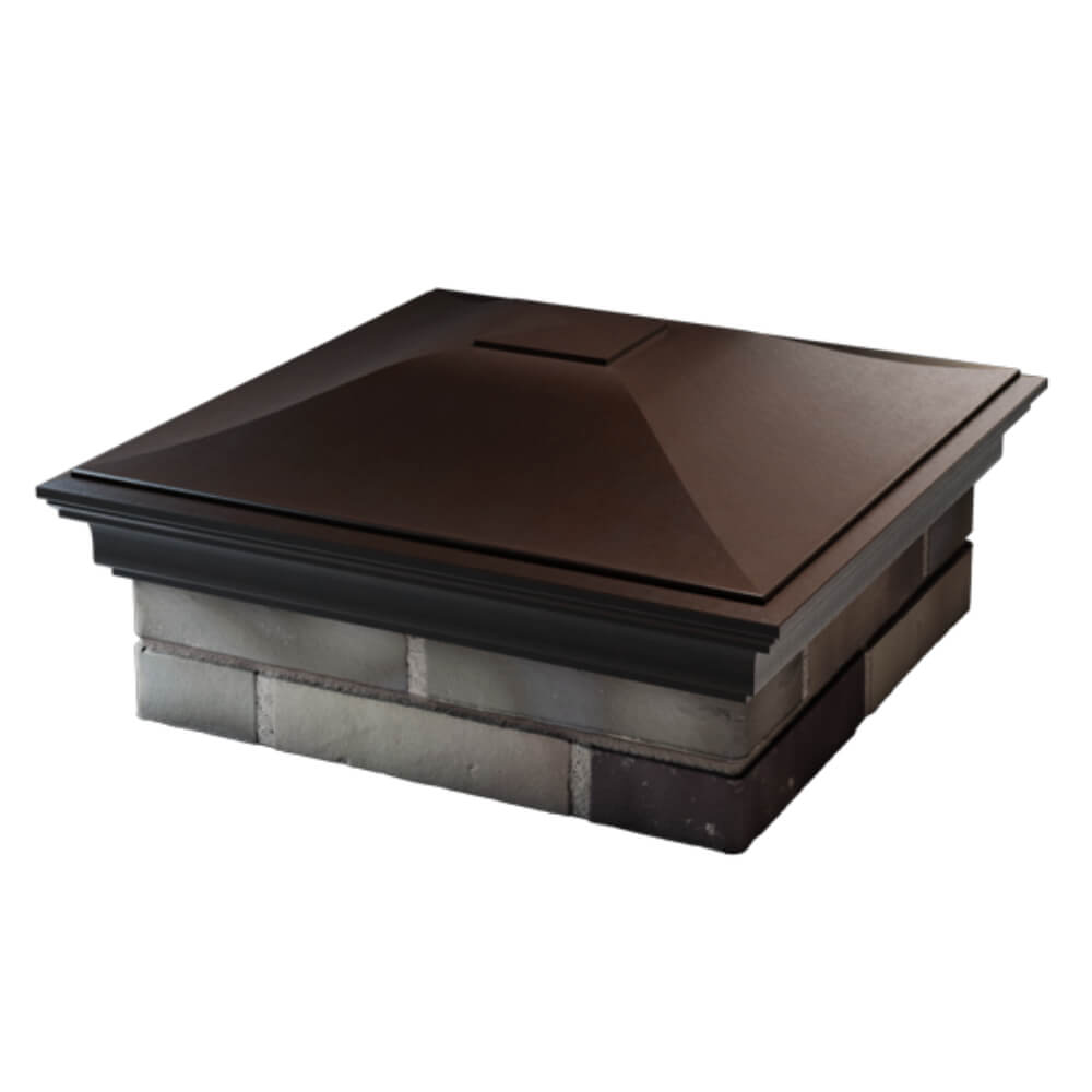 Колпак Zking Монблан Коричневый на столб 2х2 кирпича (515х515мм) в Евпатории фото