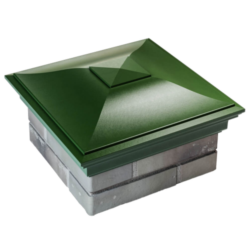 Колпак Zking Монблан Зеленый на столб 1.5х1.5 кирпича (385х385мм) в Евпатории фото