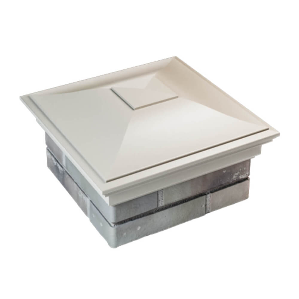 Колпак Zking Монблан Бежевый на столб 1.5х1.5 еврокирпича 0.7НФ (355х355мм) в Евпатории фото