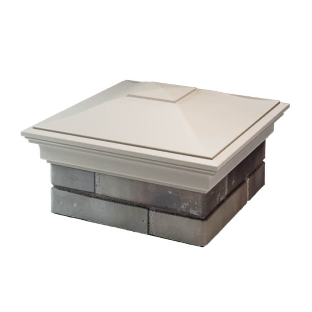 Колпак Zking Монблан Бежевый на столб 1.5х1.5 еврокирпича 0.7НФ (355х355мм) в Евпатории фото