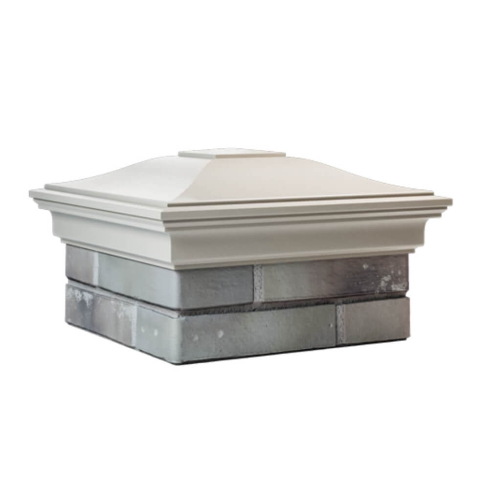 Колпак Zking Монблан Бежевый на столб 1.5х1.5 еврокирпича 0.7НФ (355х355мм) в Евпатории фото