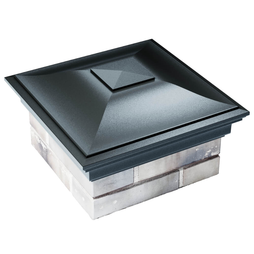 Колпак Zking Монблан Черный на столб 1.5х1.5 кирпича (385х385мм) в Евпатории фото