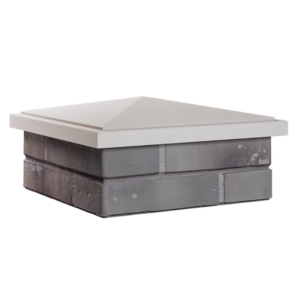 Колпак Zking БонаМоно Бежевый на столб 1.5х1.5 кирпича (385х385, 400х400мм) в Евпатории фото