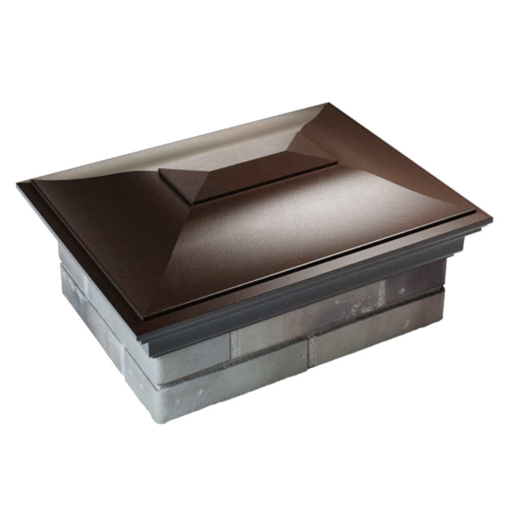 Колпак Zking Монблан Коричневый на столб 2х1.5 кирпича (515х385мм) Евпатория фото