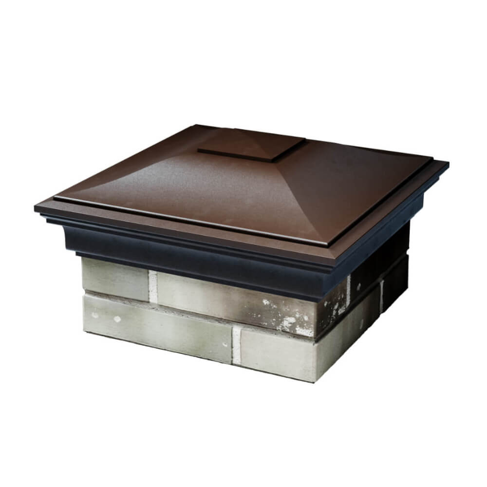 Колпак Zking Монблан Коричневый на столб 1.5х1.5 еврокирпича 0.7НФ (355х355мм) в Евпатории фото