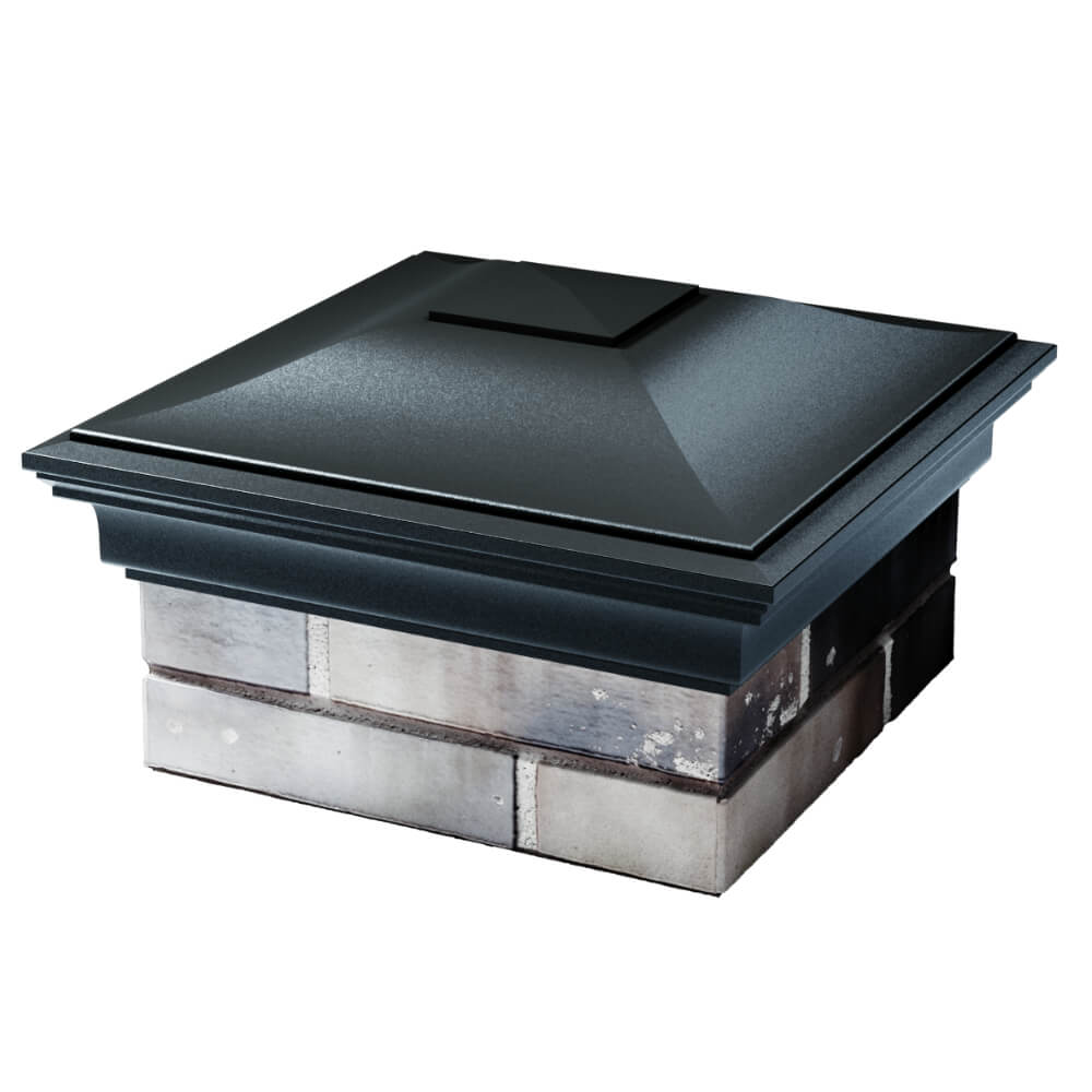 Колпак Zking Монблан Черный на столб 1.5х1.5 кирпича (385х385мм) в Евпатории фото