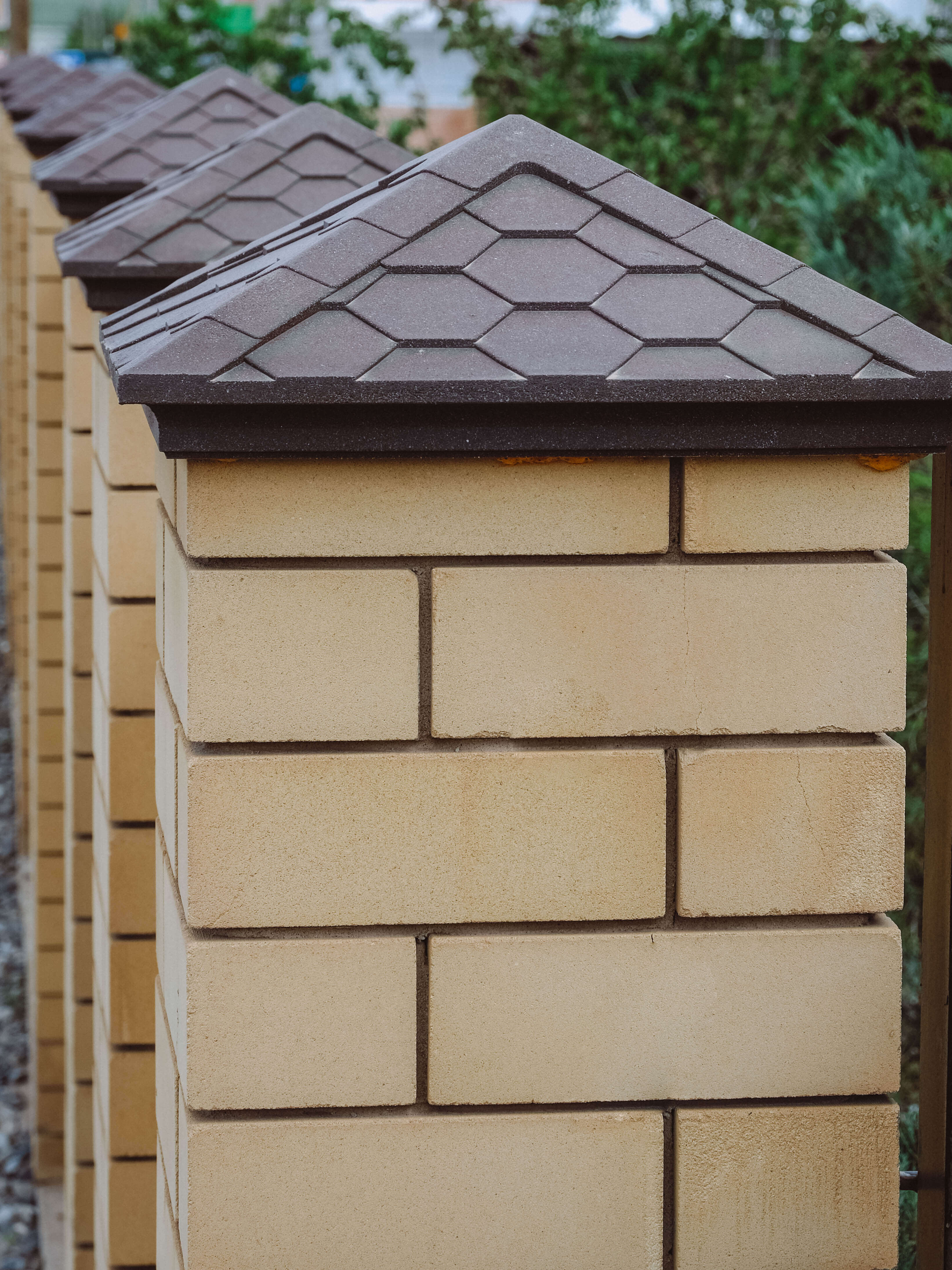 Колпак Zking Эверест Коричневый на столб 1.5х1.5 кирпича (390х390мм) в Евпатории фото