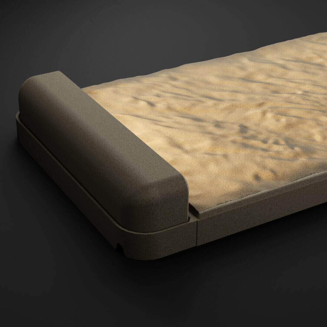 LED Светильник для шаговой плиты STONE Светлая Галька 330х75х98мм в Евпатории фото