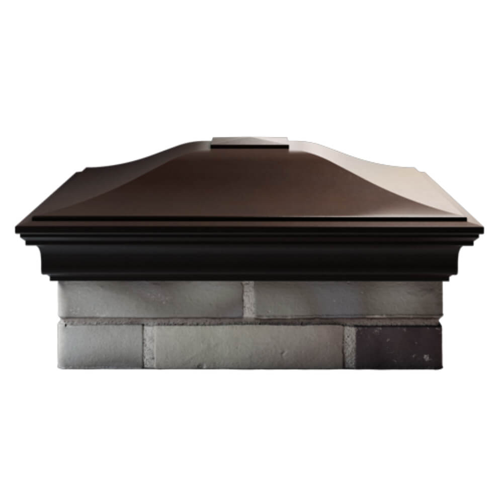 Колпак Zking Монблан Коричневый на столб 2х2 кирпича (515х515мм) в Евпатории фото