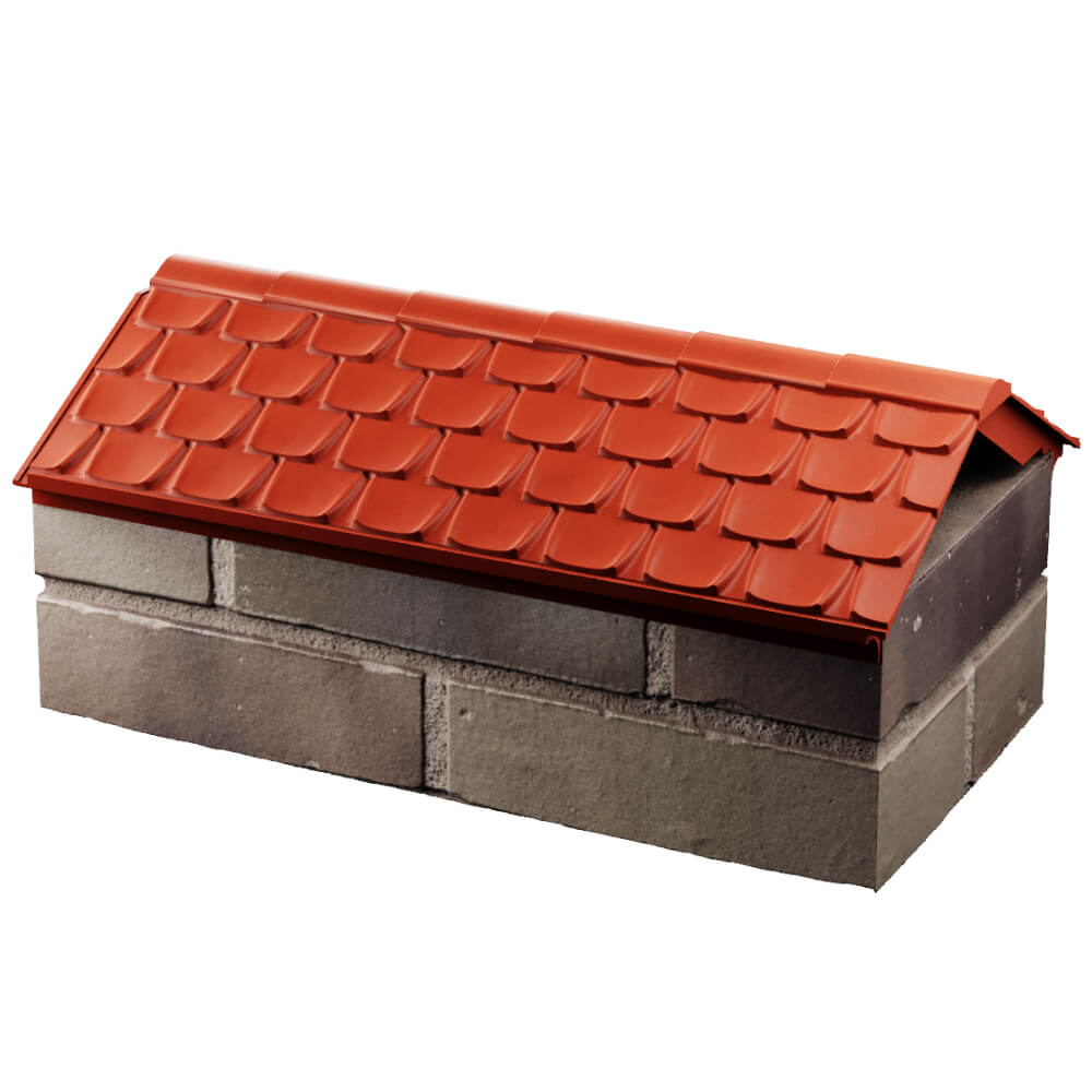 Парапет Zking Эльбрус Красный с посадкой на 1 кирпич (255мм) в Евпатории фото