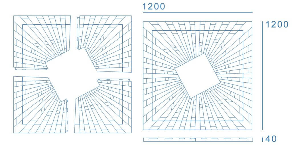 Приствольная решетка для дерева ZKING ATMOSPHERE 1.2х1.2м Красная в Евпатории фото