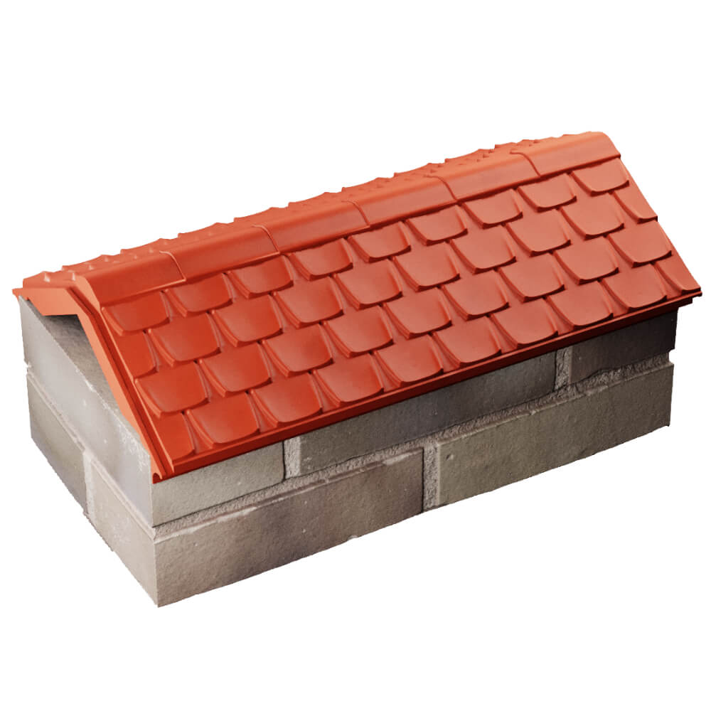 Парапет Zking Эльбрус Красный с посадкой на 1 кирпич (255мм) в Евпатории фото