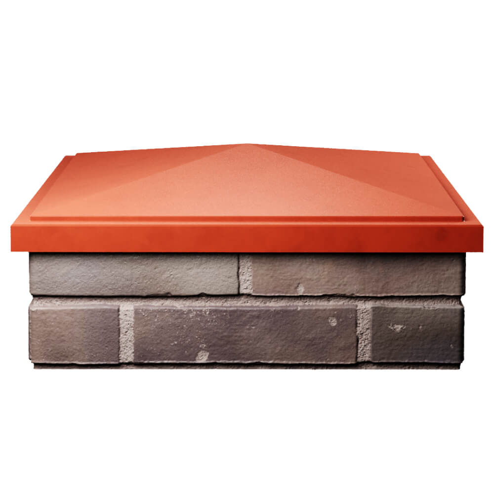 Колпак Zking БонаМоно Красный на столб 2х2 кирпича (515х515, 530х530мм) Евпатория фото