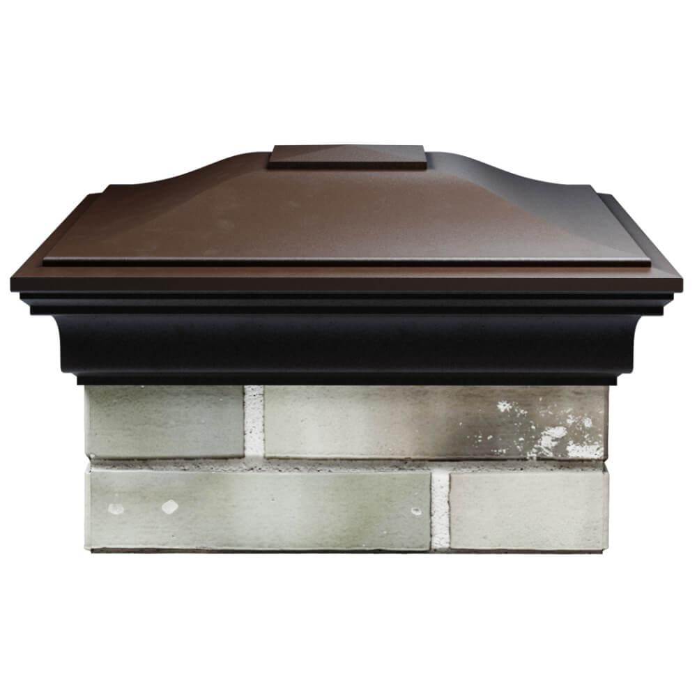 Колпак Zking Монблан Коричневый на столб 1.5х1.5 кирпича (385х385мм) Евпатория фото