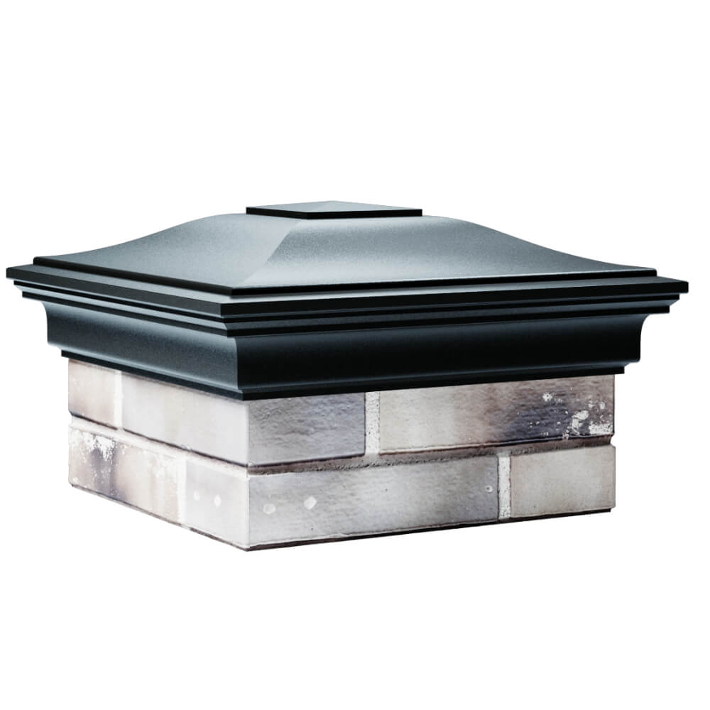 Колпак Zking Монблан Черный на столб 1.5х1.5 кирпича (385х385мм) в Евпатории фото