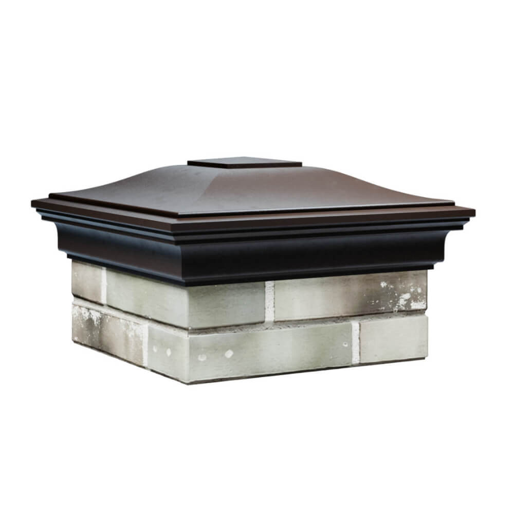 Колпак Zking Монблан Коричневый на столб 1.5х1.5 еврокирпича 0.7НФ (355х355мм) в Евпатории фото