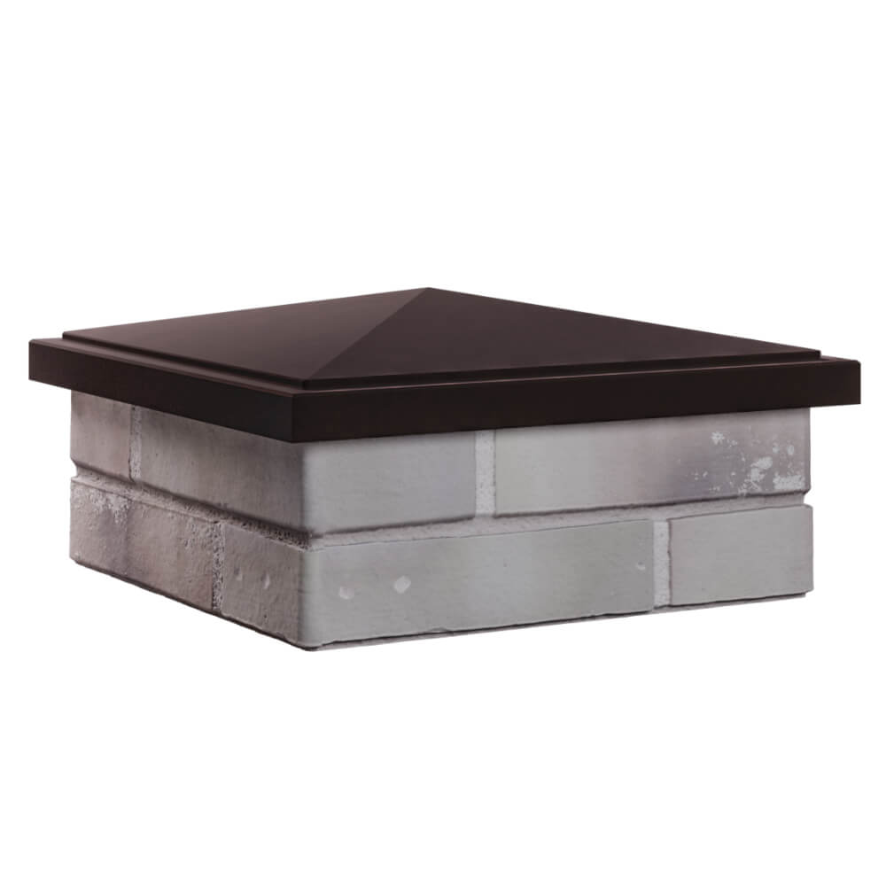 Колпак Zking БонаМоно Коричневый на столб 1.5х1.5 кирпича (385х385, 400х400мм) в Евпатории фото