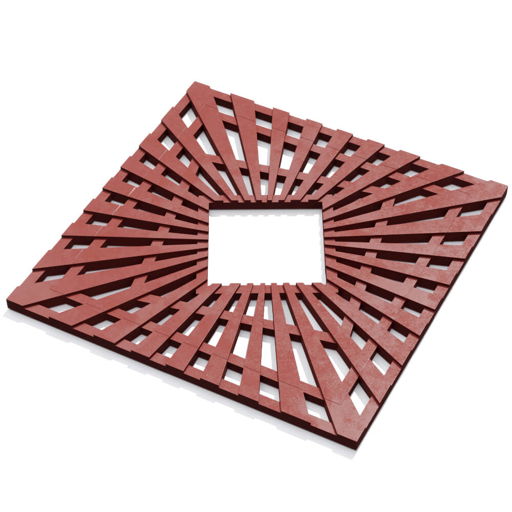 Приствольная решетка для дерева ZKING ATMOSPHERE 1.2х1.2м Красная в Евпатории фото