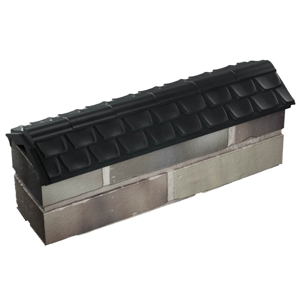 Парапет Zking Эльбрус Черный с посадкой на 0.5 кирпича (130мм) в Евпатории фото