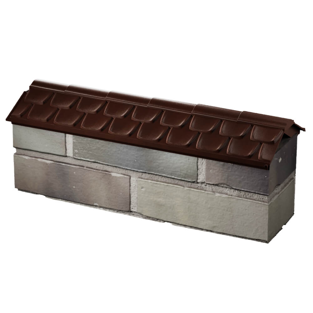 Парапет Zking Эльбрус Коричневый с посадкой на 0.5 кирпича (130мм) в Евпатории фото
