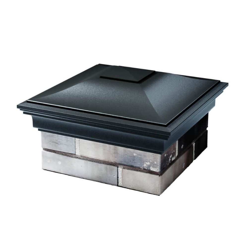 Колпак Zking Монблан Черный на столб 1.5х1.5 еврокирпича 0.7НФ (355х355мм) в Евпатории фото