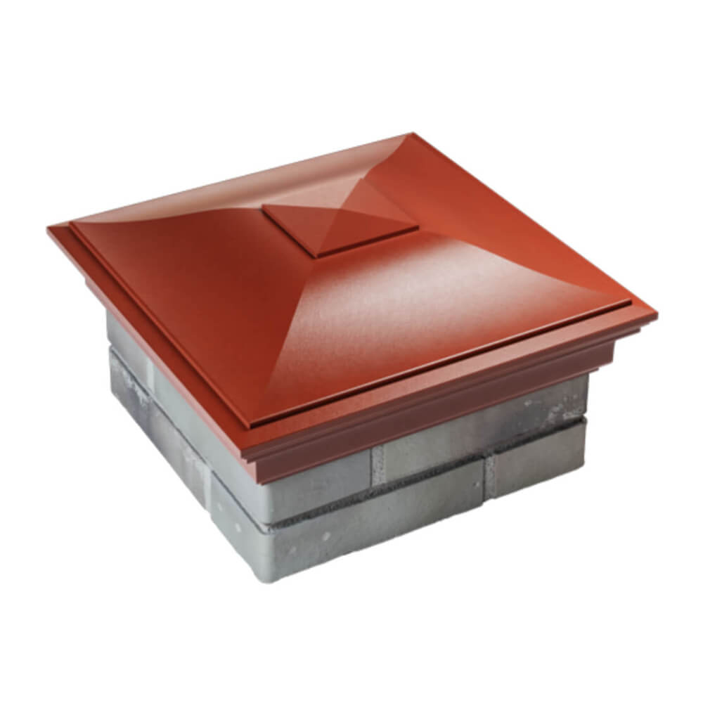 Колпак Zking Монблан Красный на столб 1.5х1.5 еврокирпича 0.7НФ (355х355мм) в Евпатории фото