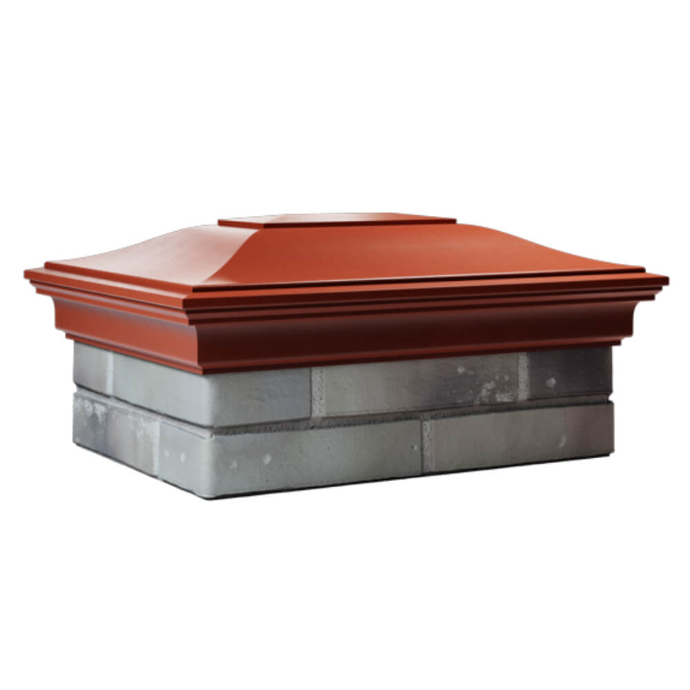 Колпак Zking Монблан Красный на столб 2х1.5 кирпича (515х385мм) в Евпатории фото